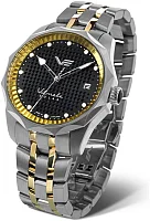 Vostok Europe Vilnele Lady Solar Date Solar Cellular Bicolor Gold PVD Bracelet VS42-125A791B