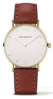 Paul Hewitt Sailor Line Gold White Sand Leather Brown PH-SA-G-ST-W-1M