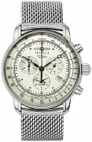 Zeppelin 100 Years Zeppelin Quartz Chrono Alarm Mesh ZE-8680M-3