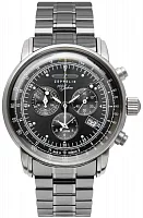 Zeppelin 100 Years Zeppelin Quartz Chrono Alarm Metal Bracelet ZE-7680MB2