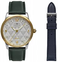Zeppelin Grace Lady Quartz Rose Gold PVD Vegan Straps Set ZE-7347-1NSET