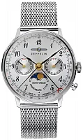 Zeppelin LZ129 Hindenburg Lady Quartz Moonphase Mesh ZE-7037M-1