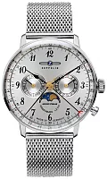 Zeppelin LZ129 Hindenburg Quartz Moonphase Mesh ZE-7036M-1