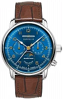 Zeppelin LZ14 Mediterranee Moonphase Day-Date Quartz Blue Dial ZE-96363