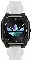 adidas Originals City Tech Thin Black Dial White Silicone Strap AOFH25010