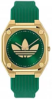 adidas Originals City Tech Thin Green Dial Green Silicone Strap AOFH25011