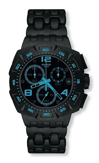Swatch Chrono Plastic Black Dunes Blue SUIB409