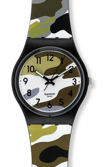 Swatch Gent Camouflage Hiding Green GB261