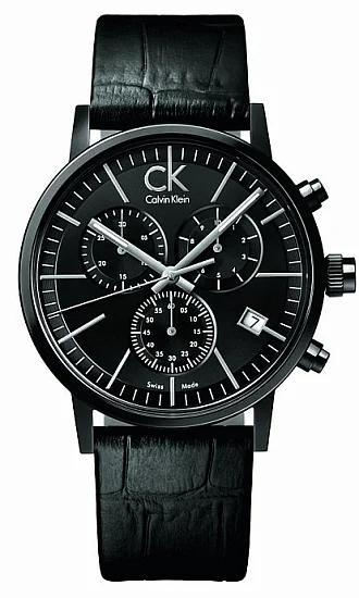 CALVIN KLEIN Gent Post Minimal Chrono Black Collection PVD K7627401