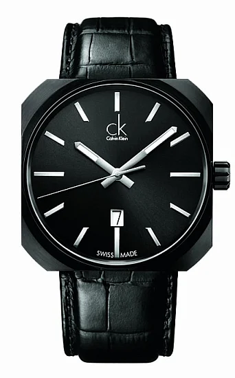CALVIN KLEIN Gent Solid Black Collection PVD K1R21430