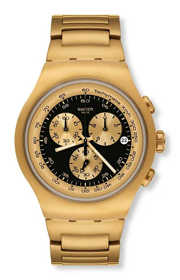 Swatch Irony The Chrono Golden Block Black YOG403G