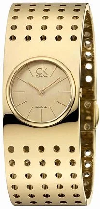 CALVIN KLEIN Lady Grid Gold PVD Rozmiar S K8324209