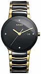 Centrix Gent Diamonds Quartz L Black Ceramic & Yellow Gold
