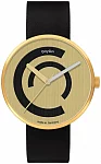 Bauhaus Walter Gropius Forum Centum Deluxe Leather Strap Yellow Gold PVD WG.014-03Z