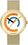 Forum Centum Leather Strap Yellow Gold PVD