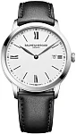 Baume & Mercier Classima Gent Quartz Date Leather Strap White Dial M0A10884