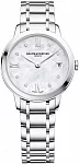 Baume & Mercier Classima Lady Quartz Date Steel White Pearl Dial Diamonds M0A10326