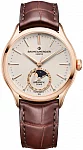 Baume & Mercier Clifton Gent Baumatic Moonphase Date Leather Strap Beige Dial 18k Gold M0A10736