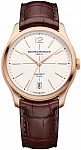 Baume & Mercier Clifton Gent Baumatic Date Leather Strap Grey Dial 18k Gold M0A10802