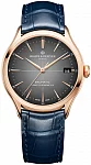 Baume & Mercier Clifton Gent Baumatic Date Leather Strap Grey Dial 18k Gold M0A10584