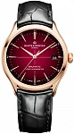 Baume & Mercier Clifton Gent Baumatic Date Leather Strap Red Dial 18k Gold M0A10591