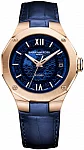 Baume & Mercier Riviera Gent Baumatic Date Leather Strap Blue Dial 18k Gold M0A10815