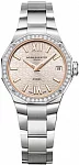 Baume & Mercier Riviera Lady Quartz Date Steel Grey Dial Diamonds M0A10796