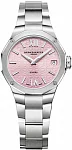 Riviera Lady Quartz Date Steel Pink Dial