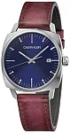 CALVIN KLEIN Gent Swing Blue Dial Burgundy Leather K9N111ZN
