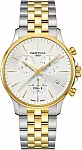 DS-8 Chrono Silver Dial Steel Bracelet Bicolor Yellow Gold PVD