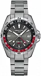 DS-X GMT Anthracite Dial Black-Red Bezel Steel Bracelet