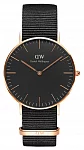 Daniel Wellington Classic Black Cornwall Lady Rose Gold DW00100150