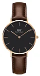 Daniel Wellington Classic Petite Black Bristol Rose Gold DW00100165