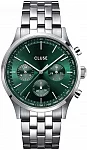 Antheor Multifunction Silver Bracelet Deep Green Dial