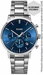 Cluse Aravis Chrono Bracelet Silver Dark Blue Silver CW0101502011