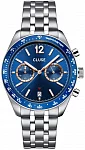 Cluse Aravis Dual Timer Steel Bracelet Blue Dial CW25601