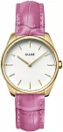 Feroce Petite Gold Pink Leather White Dial