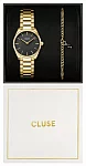 Feroce Mini Gold Black Dial Bracelet Set