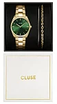 Feroce Mini Gold Green Dial Bracelet Set