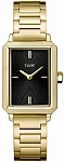 Fluette Yellow Gold Circular Texture Black Dial