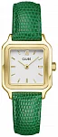 Gracieuse Petite Gold Green Leather White Dial