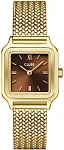 Cluse Gracieuse Petite Double Brown Dial Yellow Gold CW11830