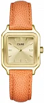 Gracieuse Petite Gold Apricot Lizard Leather Gold Dial