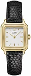 Gracieuse Petite Gold Black Leather White Dial
