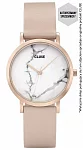 La Roche Petite Rose Gold White Marble/Nude