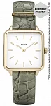 La Tetragone Gold Leather Green Alligator