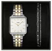La Tetragone Steel Dial Bicolour Chain Bracelet Set