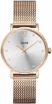 Minuit Mesh Rose Gold Silver Dial Crystals