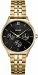 Minuit Multifunction Gold Bracelet Black Dial