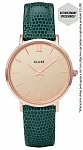 Cluse Minuit Rose Gold Lizard Green CL30052